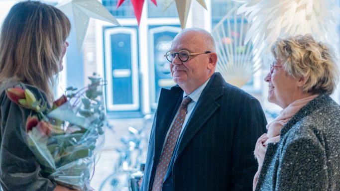 Officiële opening Tafelsentiment & Het Lokaal in Doesburg | 15 november Burgemeester Arco Hofland wordt verwelkomd bij de opening van Tafelsentiment in Doesburg